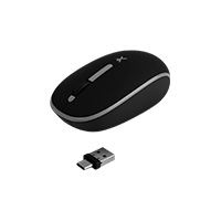 MOUSE INALAMBRICO OPTICO ERGONOMICO 1000 DPI RECEPTOR DUAL (...