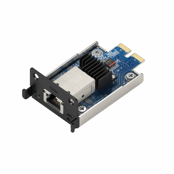 Adaptador de Ethernet E10G18-T1 | 10 Gbps / Compatible con PCIe 3.0 y 2.0 | Autonegociación de 4 u 8 Canales | Perfil Bajo y Altura Completa | Compatibilidad con Synology DSM 6.1.7 o Posterior.