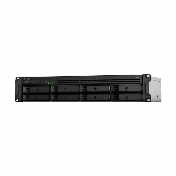 Servidor de Almacenamiento en Red RackStation RS1221RP+ | 8 Bahías | Expansión a 12 Bahías | CPU AMD Ryzen V1500B | 4 GB DDR4 ECC | RAID Soportado | 10/25GbE | Synology High Availability | Protección de Datos Integral.