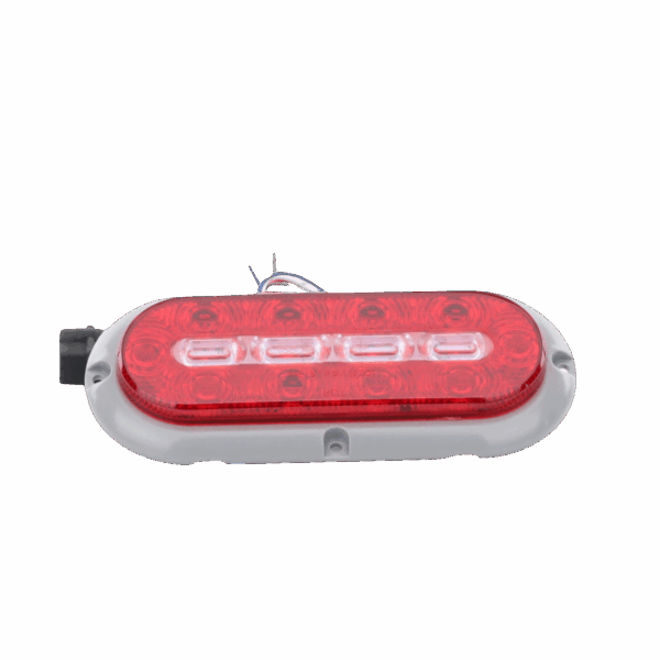 Plafón Ovalado de 7.5" Para Camiones de Transporte, 18 LED Ultra Brillantes, Color Rojo/Claro/Ambar