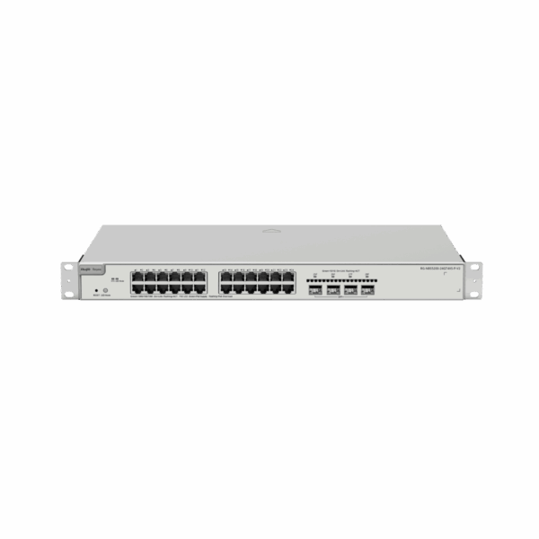 Switch Administrable Capa 3 con 24 puertos Gigabit PoE 802.3af/at + 4 SFP+ para fibra 10Gb, gestión gratuita desde la nube, 370w