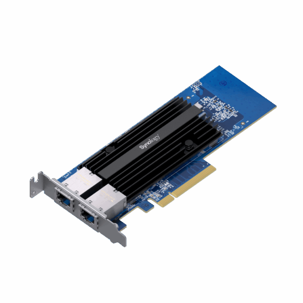 Adaptador de Red Synology E10G30-T2 | Doble Puerto 10 GbE | PCIe 3.0 x8 | Compatible con Synology | Link Aggregation | Garantía de 5 Años.