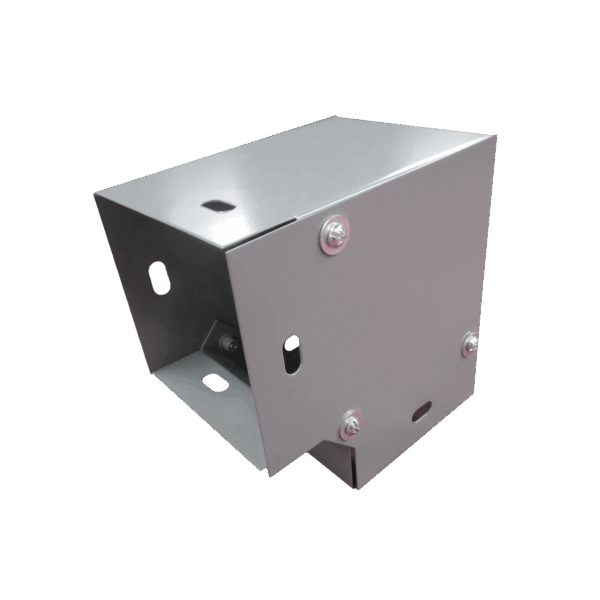 Derivación codo horizontal de 90 grados 65 x 65 mm, fabricado en lámina de acero al carbón