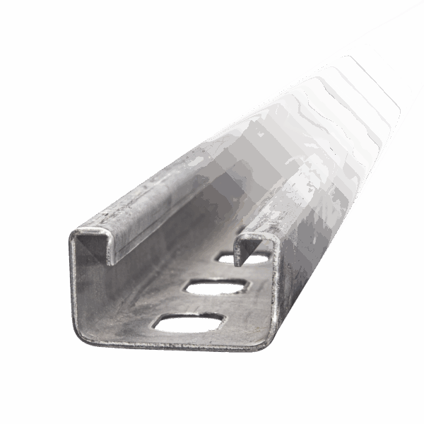 Unicanal Perforado 4 X 2 cm X 3 m / Calibre 12 / Galv. Electrolítico.