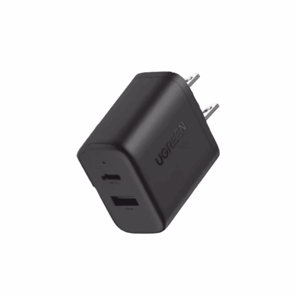Cargador Rápido de 2 Puertos 20W Negro