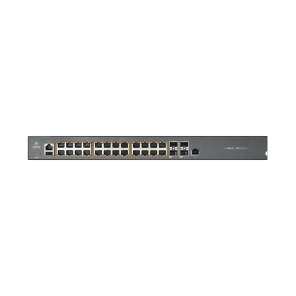 Switch cnMatrix EX2028-P capa 3 de 28 puertos (24 PoE Gigabit 802.3af/at, 4 SFP+) administración desde la Nube (MX-EX2028PxA-U)