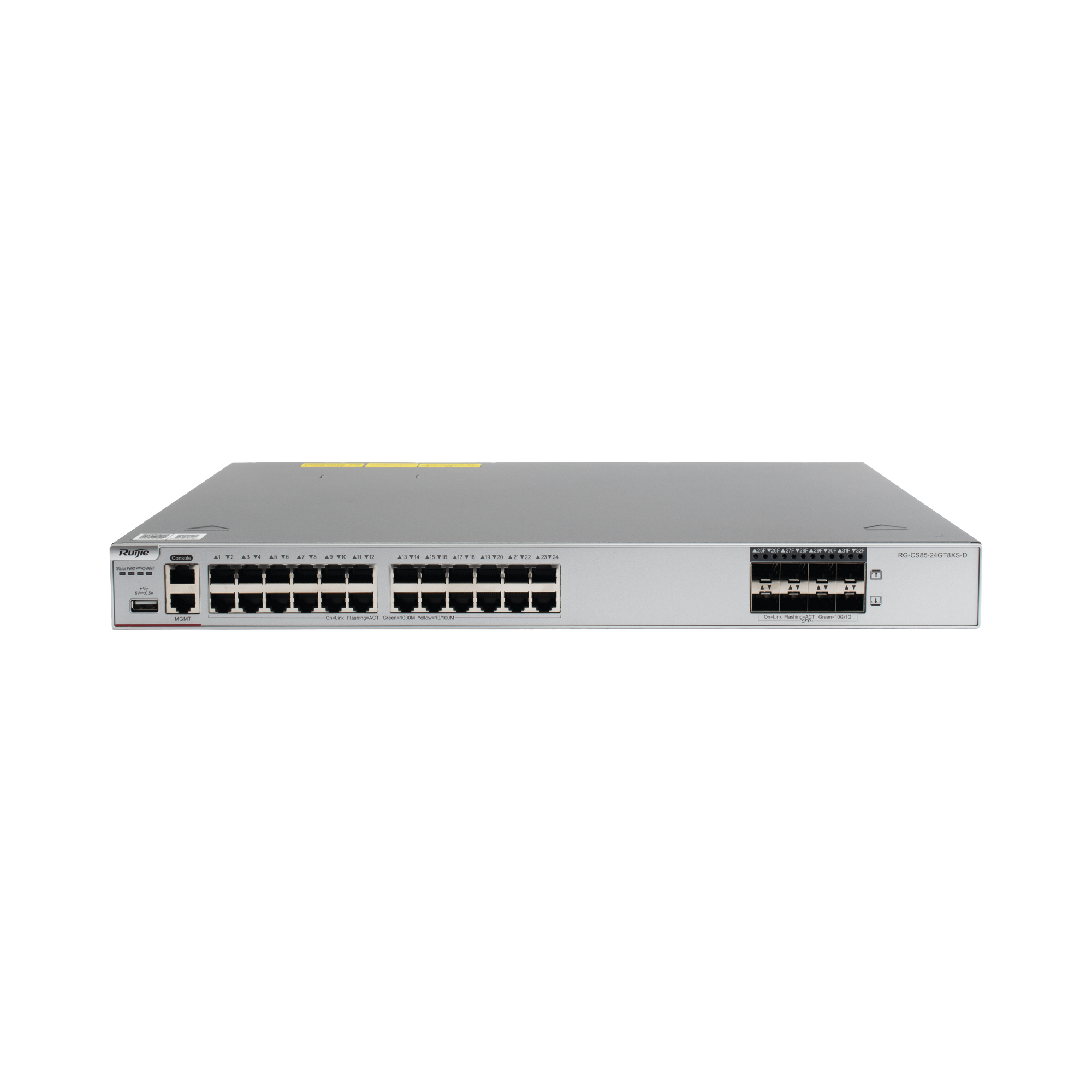 Switch Core Administrable Capa 3 con 24 puertos Gigabit + 8 SFP+ para fibra 10Gb, gestión gratuita desde la nube.