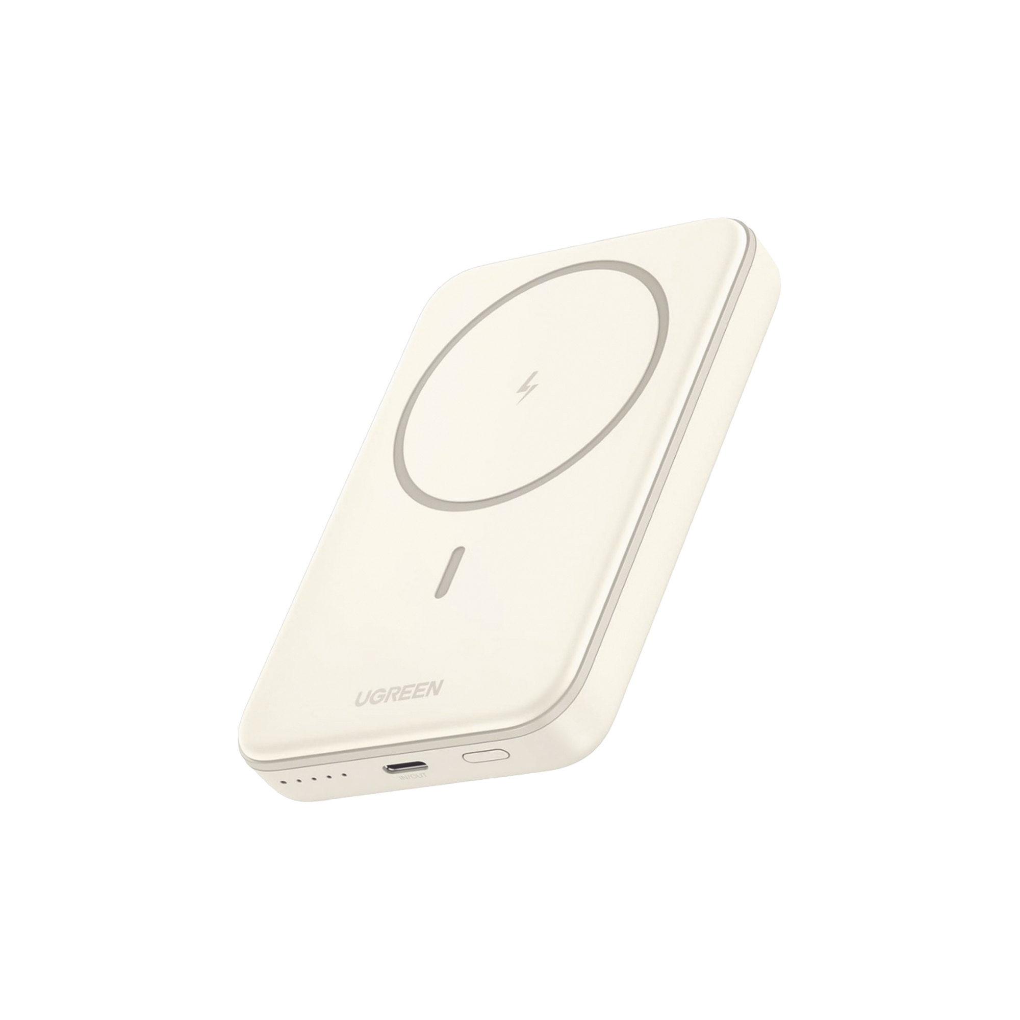 Power Bank MagSafe de 10000mAh | 20W | Carga Inalámbrica y por Cable USB-C | Sistema de Protección Inteligente | Tecnología de Carga Rápida | Ultra Delgado | Ultra ligero | Compatible con iPhone 15/14/13/12 | Color Beige.