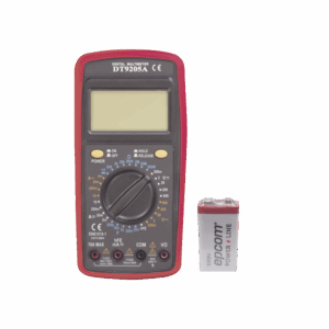 KIT Multímetro Digital DT9205A 600 Vcc /  Vca  CATII,  con P...