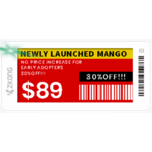 Etiqueta de Estantería Electrónica ESL ZKE21B / Pantalla EPD...