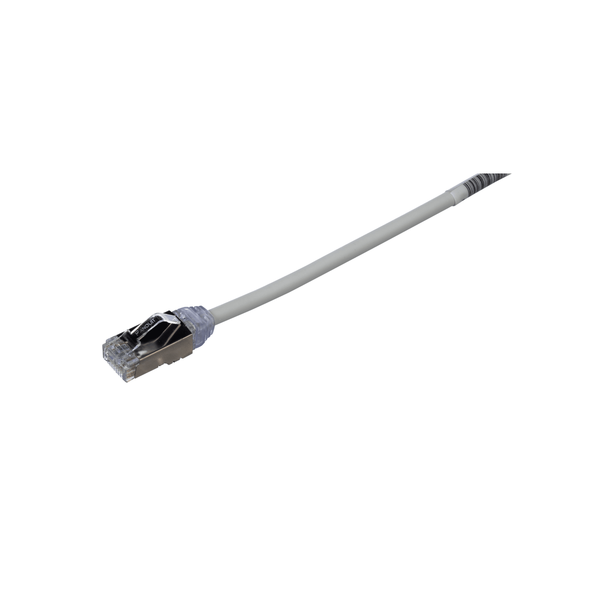 Patch Cord Cat6A, Diametro Reducido 28 AWG, Blindado S/FTP, CM/LS0H, 5 m, Color Gris