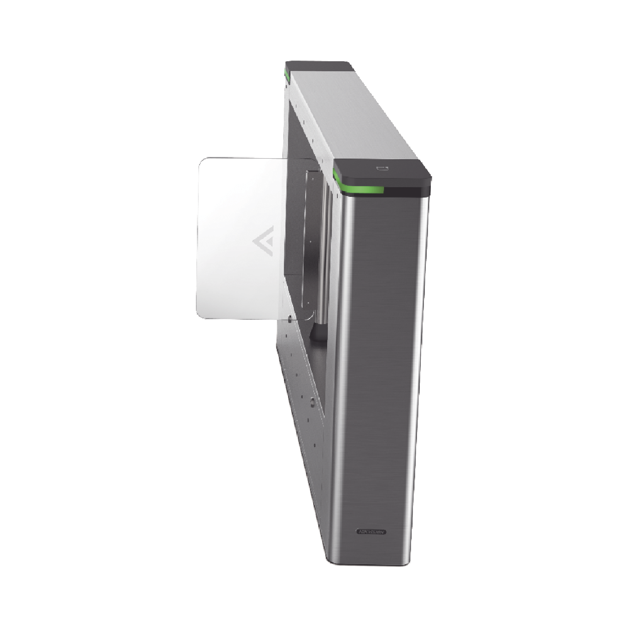 Torniquete DERECHO tipo Swing para Carril de 90 cms / Incluye Panel y Lector de Tarjeta / TCP/IP / Administrable por iVMS-4200 (Requiere Torniquete Izquierdo) / 6,000,000 MCBF / 12 Pares de IR