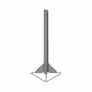 Mástil de 2 metros, de 2″ de Diámetro, con Opresor, Ba...