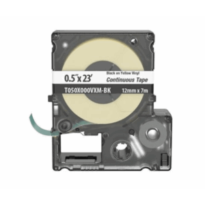 Casete de Etiquetas de Vinilo de Cinta Continua, Color Negro...