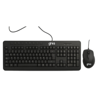 KIT TECLADO MULTIMEDIA Y MOUSE USB GHIA COLOR NEGRO ALAMBRIC...
