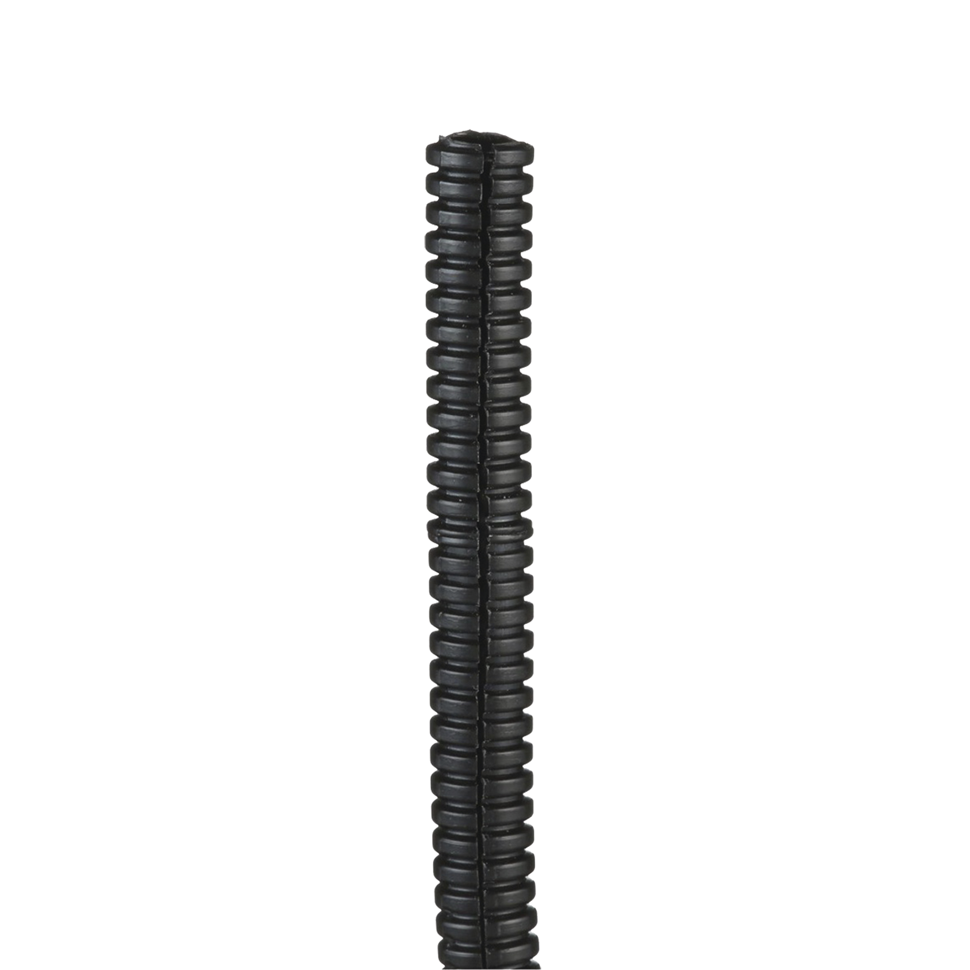 Tubo Corrugado Abierto para Protección de Cables, .50in (12.7 mm) de Diámetro, 30.5 m de Largo, Color Negro